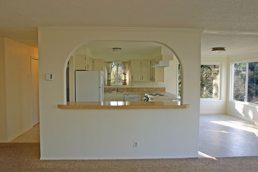 kitchen from center of living